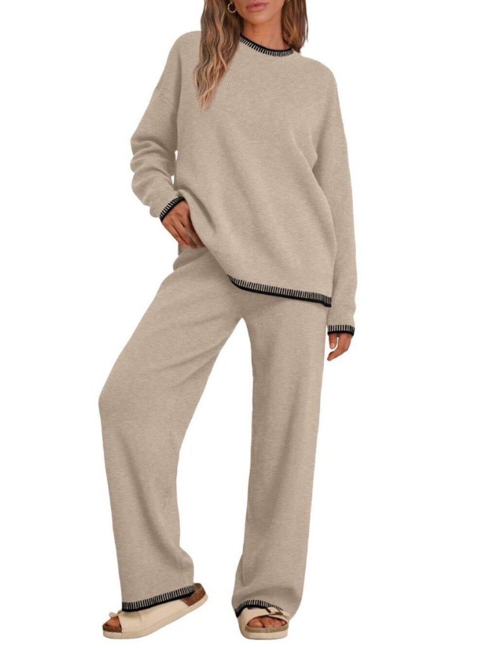 Lounge Sets Womens 2 Piece Matching 2026 Fall Knit Sweater Set